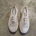 Retro style cloth shoes, height-enhancing cheongsam ethnic style women's cloth shoes, round toe wedge heels, ancient costume shoes, buckle ancient style embroidered shoes - Image 2